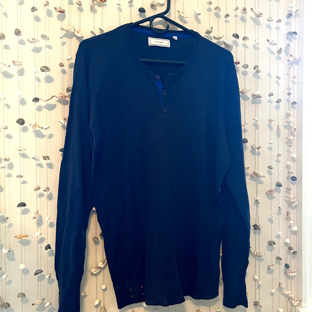 Navy Blue Five Four Pullover Sweater